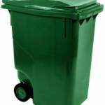 green 360l wheelie bin