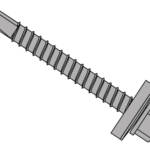 Techfast Roofing Sheet To Steel Hex Screw &Amp; Washer No.3 Tip 5.5 X 25mm Box 100